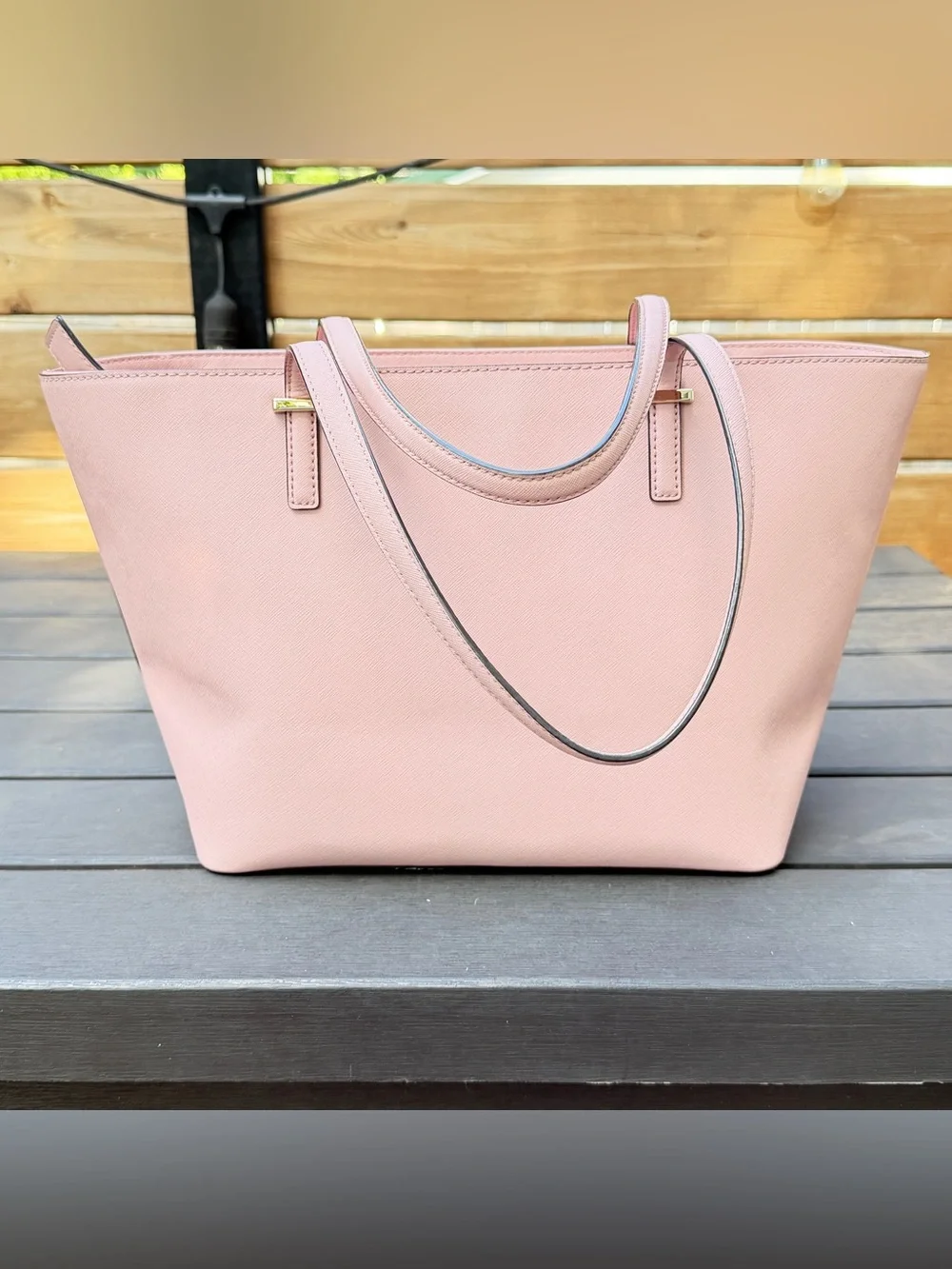 Kate Spade Cedar Street Harmony Medium Tote Pink Saffiano Leather Shoulder Bag